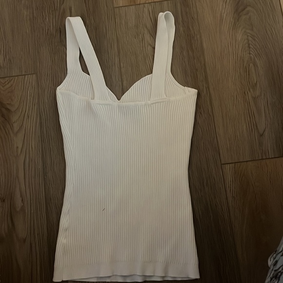 White Ribbed Tank Top - Picture 2 of 2
